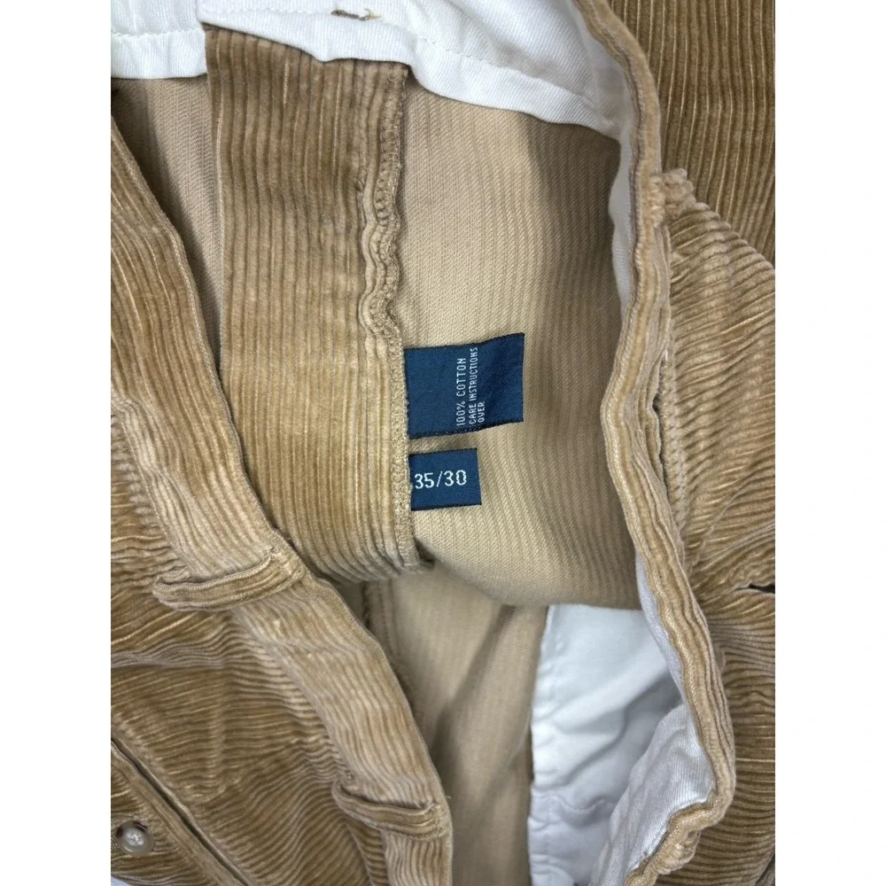 Vintage Polo by Ralph‎ Lauren Corduroy Pants Trouser Men's Size 35x30 Khaki